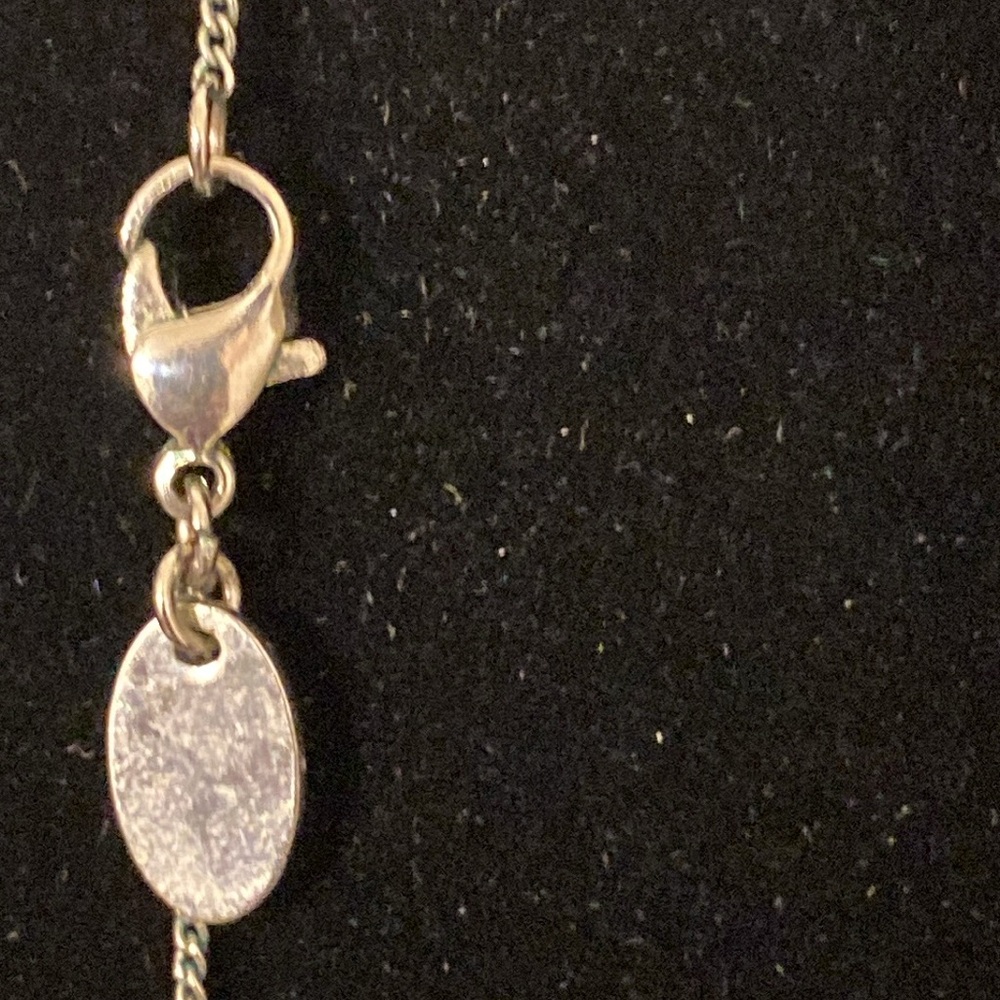 Charming Charlie Long Chain Medallion Pendant Necklace Silvertone - Picture 11 of 14